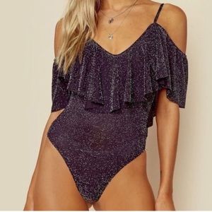 Show me your mumu, size small, glitter bodysuit
